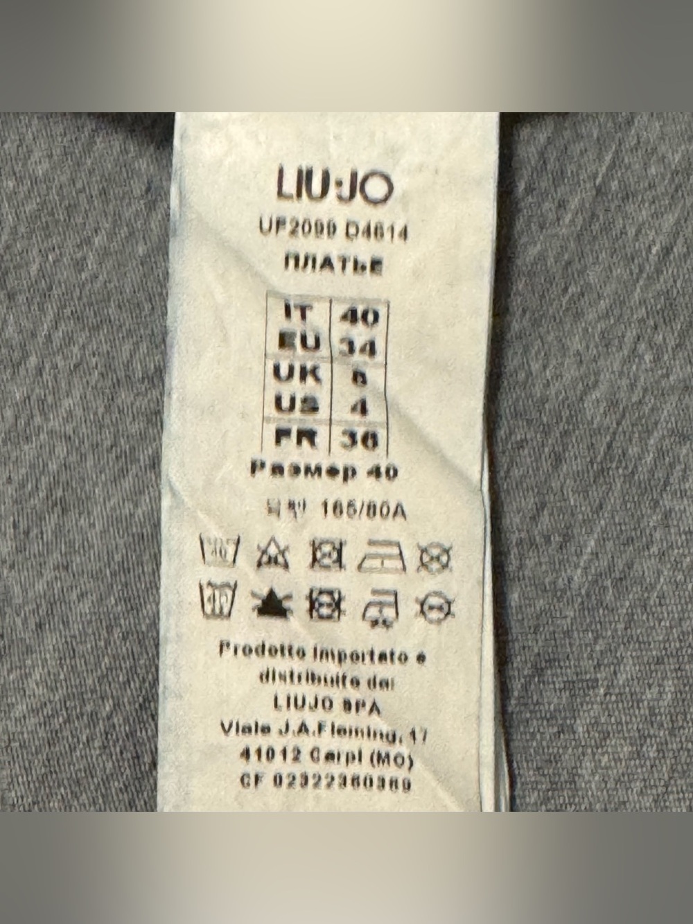 NEW Liu Jo Milano Short Denim Dress Dark Wash 3/4 Sleeves Size US 4 - Picture 8 of 12